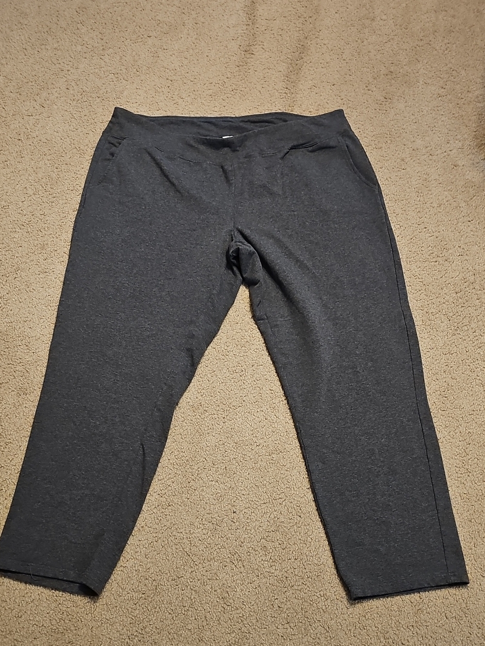 Denim&Co Charcoal Wide-Leg Pull-On Pants